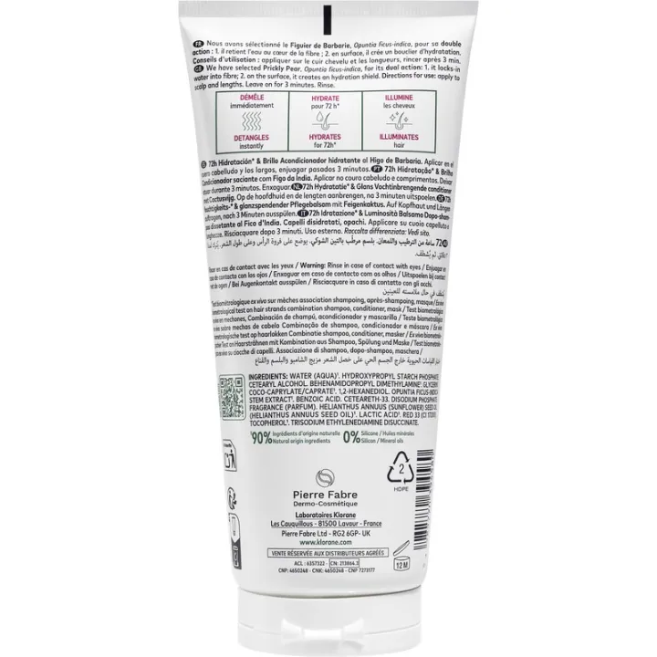 Klorane Hydratation & Brillance Après-Shampoing Désaltérant 200 ml