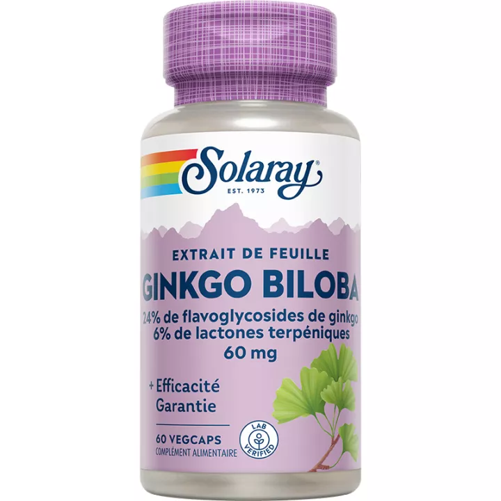 Solaray Gingko Biloba Leaf Extract 60 mg 60 capsules