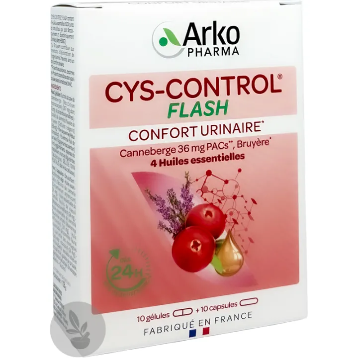 Arkopharma Cys-Control Flash Urinary Comfort 10 cápsulas + 10 cápsulas