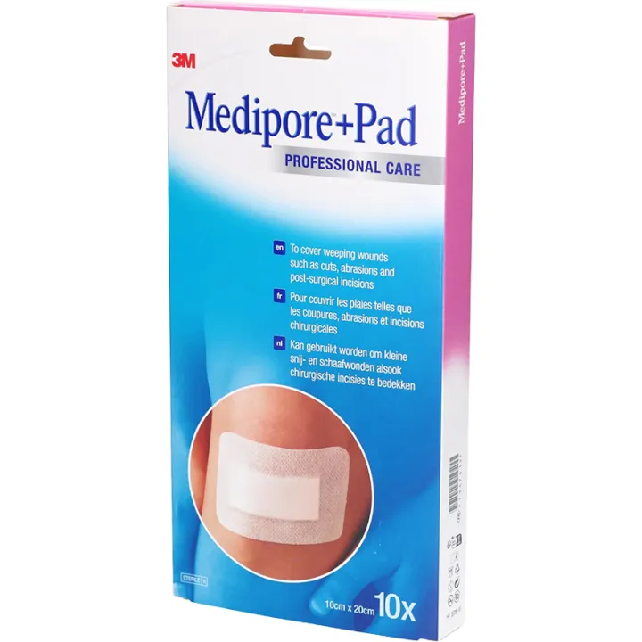 Medipore + PAD 10X10CM apósito adhesivo STERIL BOX 10