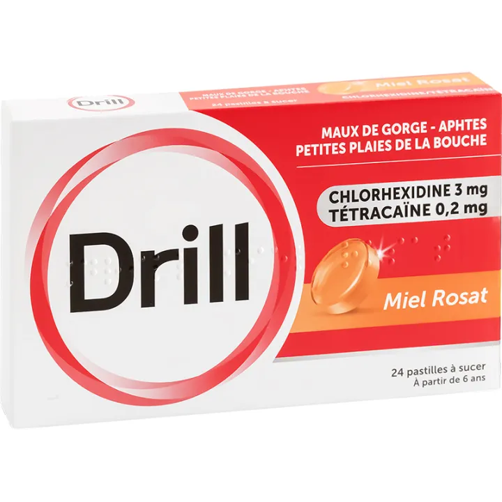 Drill Maux de Gorge 24 lozenges