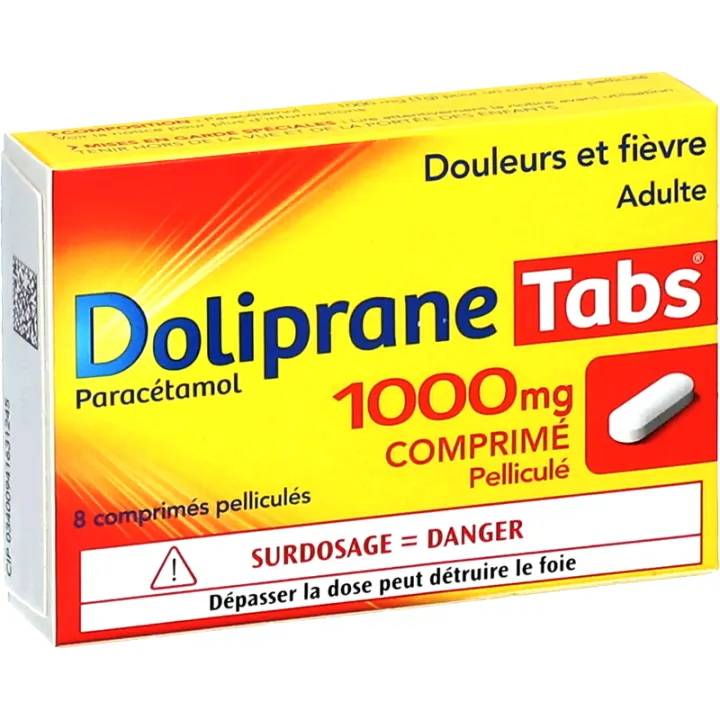 DolipraneTabs 1000 mg 8 Comprimés