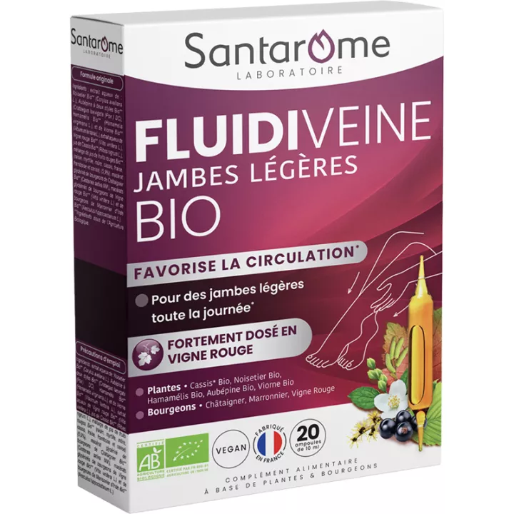 Santarome Fluidiveine Organic Light Legs Vials 10ml