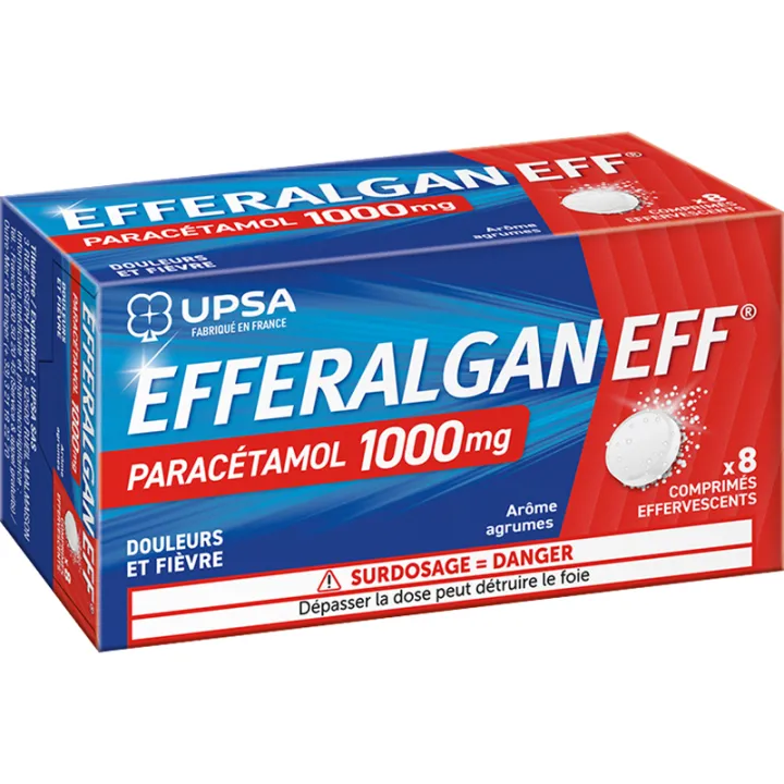 Efferalgan Paracétamol 1000 mg 8 comprimés effervescents