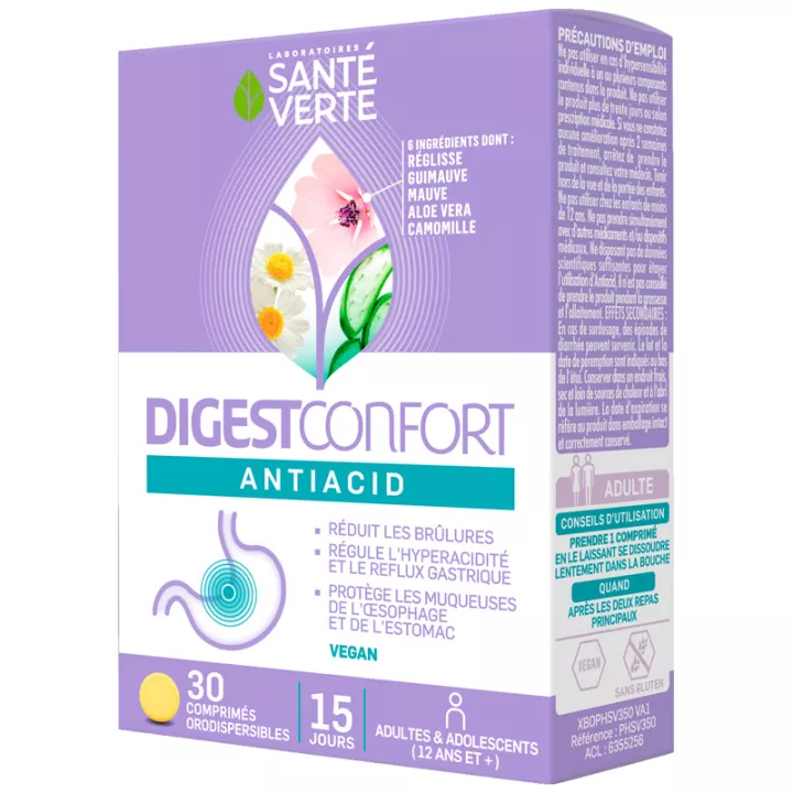 Santé Verte Digestconfort Antiacid 20 Comprimés