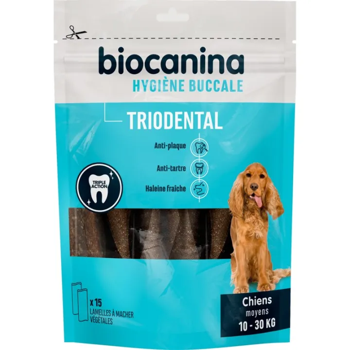 Biocanina Triodental Chiens Hygiène Buccale 15 lamelles