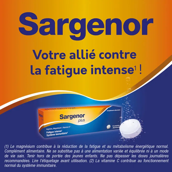 Sargenor Plus Vitamine C 14 comprimés effervescents