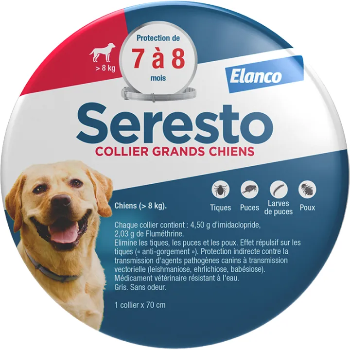 Collare Seresto Cani di taglia grande oltre 8 kg Elanco