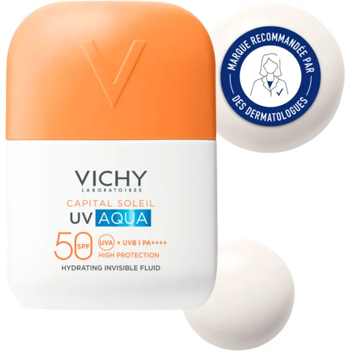 Capital Soleil UV Aqua Unsichtbares Feuchtigkeitsfluid SPF50 Vichy 50ml
