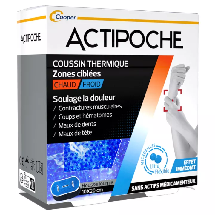 Actipoche Cojín Térmico Microperlas Zonas Dirigidas 10 x 20 cm