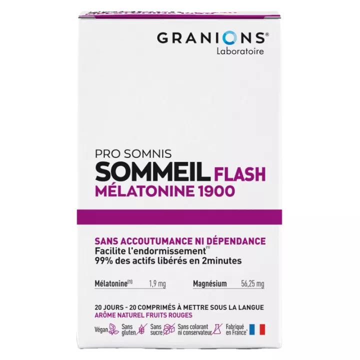 Granions Sleep Flash Melatonina 1900 30 comprimidos sublinguais