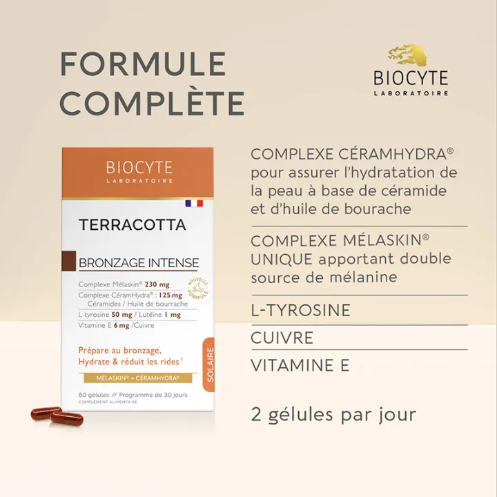 Biocyte Solaire Terracotta «Интенсивный загар», 60 капсул