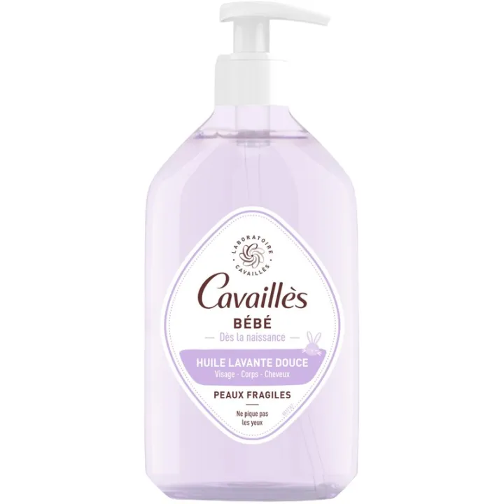 Cavaillès Bébé huile lavante douce visage corps cheveux 1 L