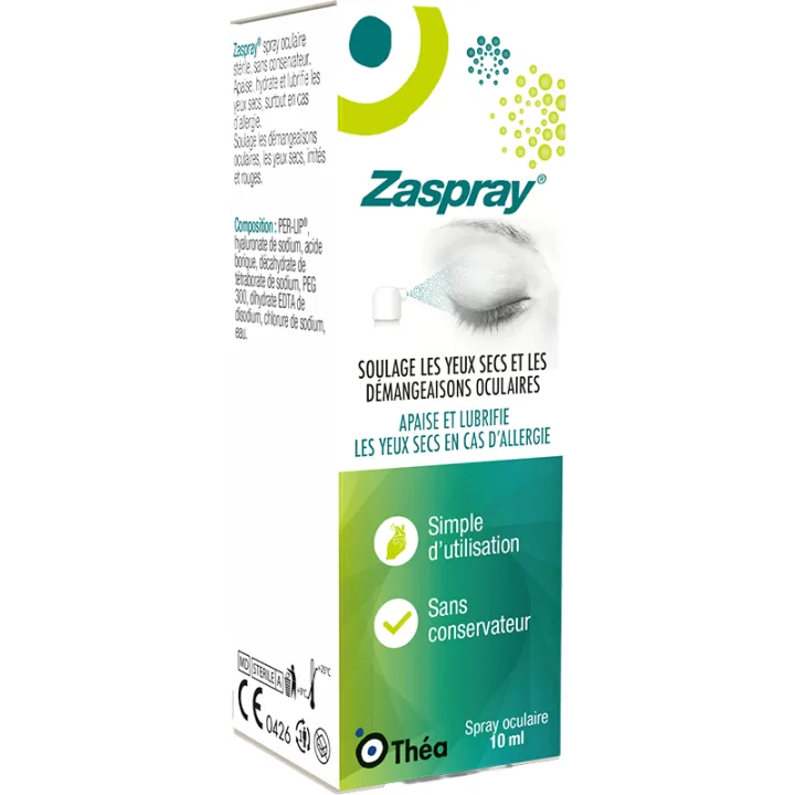 Zaspray Spray Lubrificante Suavizante para os Olhos 10 ml