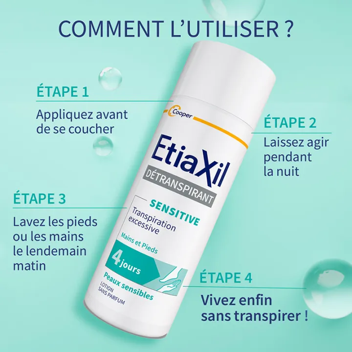 Etiaxil Pieds de-transpiring lotion Sensitive Skin 100ml