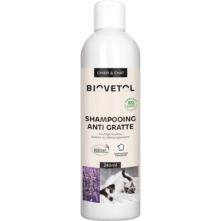 Biovetol Biologische Antikras Shampoo voor Honden & Katten 240 ml