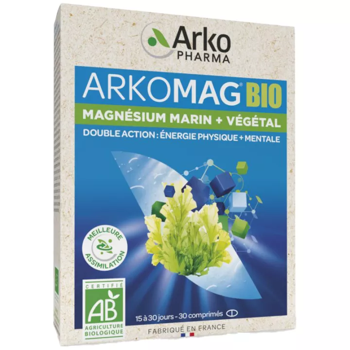 Arkovital Organic Double Magnesium Müdigkeit und Nervosität 30 Tabletten