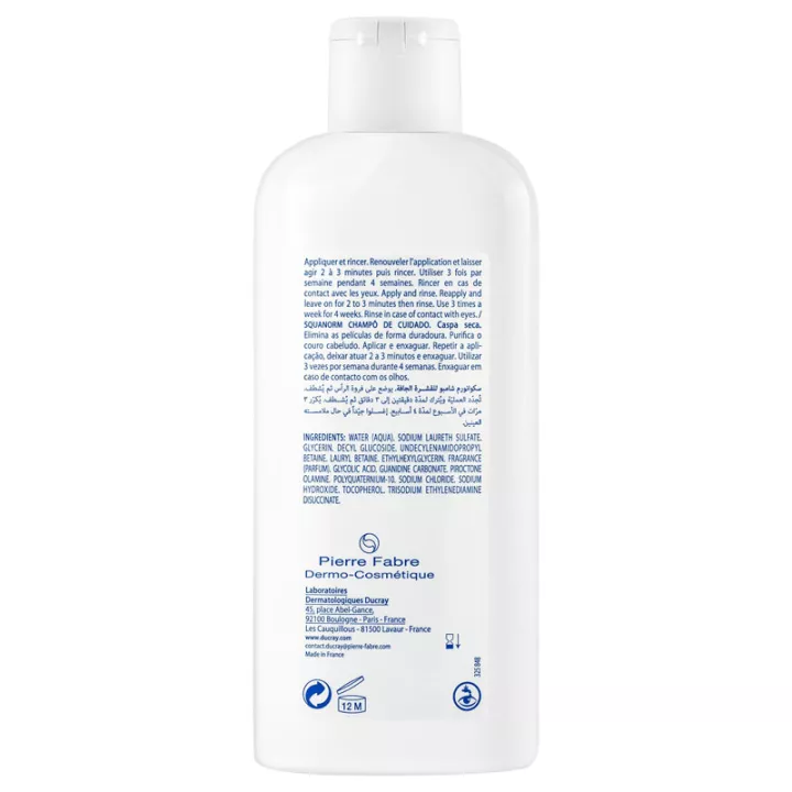 shampoo SQUANORM SECO DANDRUFF 200ML DUCRAY