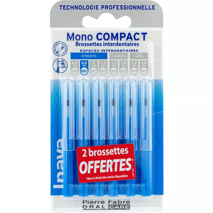 Inava Mono Compact Interdental Brushes 0.8 mm