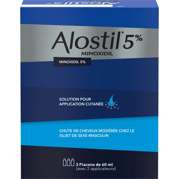 ALOSTIL 5% Solution, 3 bottles of 60 ml each