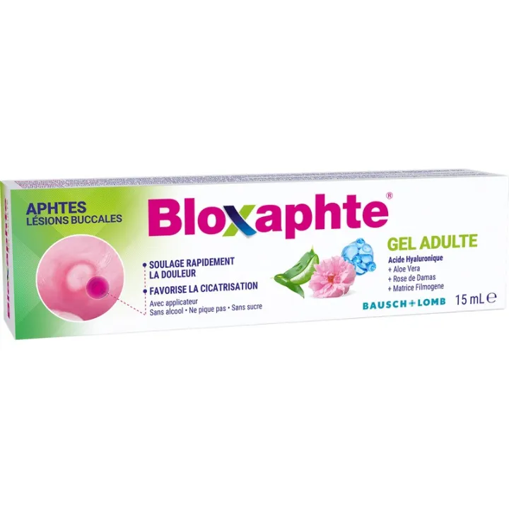 Bloxaphte Gel para adultos: aftas y lesiones bucales, 15 ml