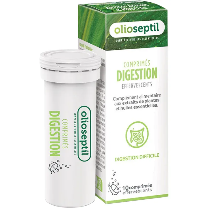 Digestion difficile 10 comprimés effervescents Olioseptil