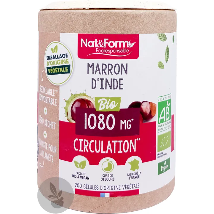 Nat & Form Ippocastano biologico 200 capsule vegetali