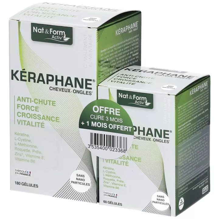 Nat & Form Keraphane 180 capsules + 60 gratis capsules