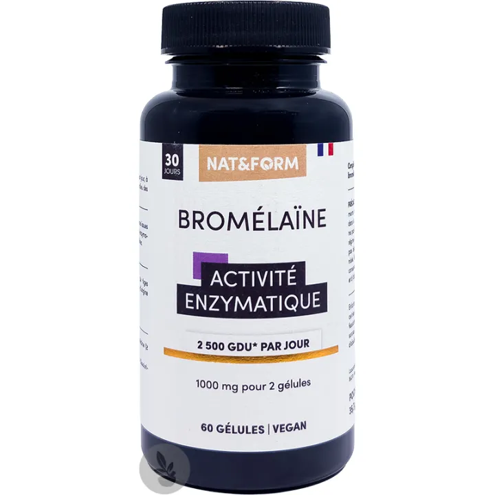Nat & Form Nutraceutique Бромелайн, 60 капсул