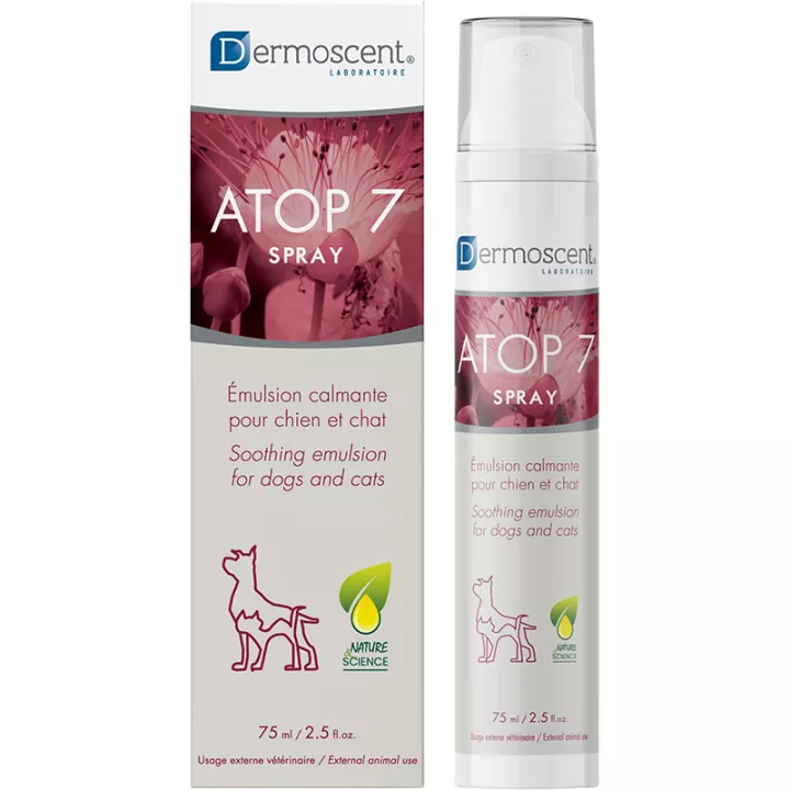 Dermoscent ATOP 7 Calming Emulsion Spray para cães e gatos 75ml