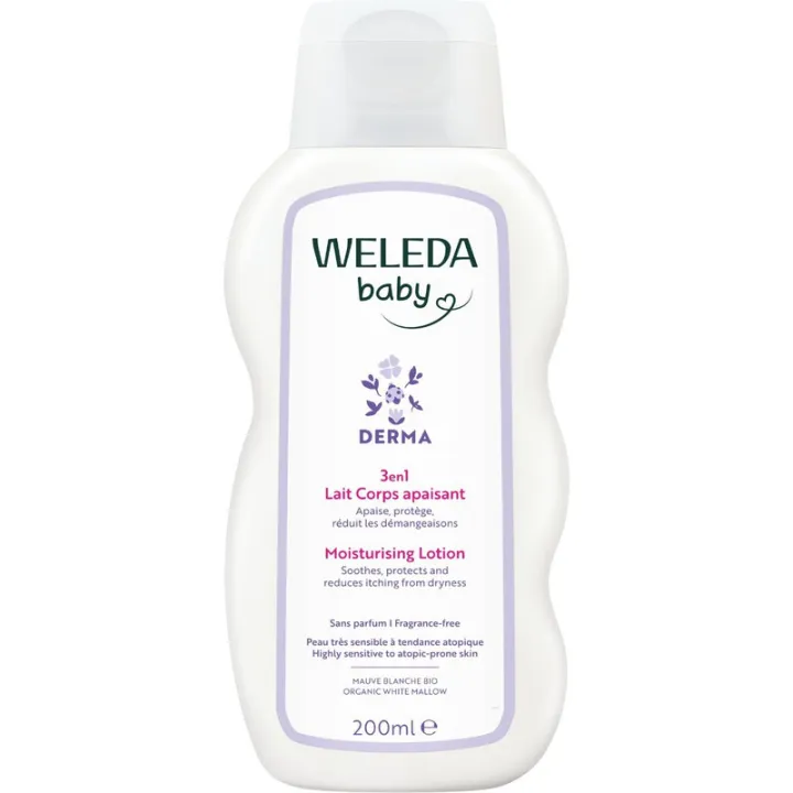Weleda Bébé Derma Leite Corporal Calmante 3 em 1 200 ml