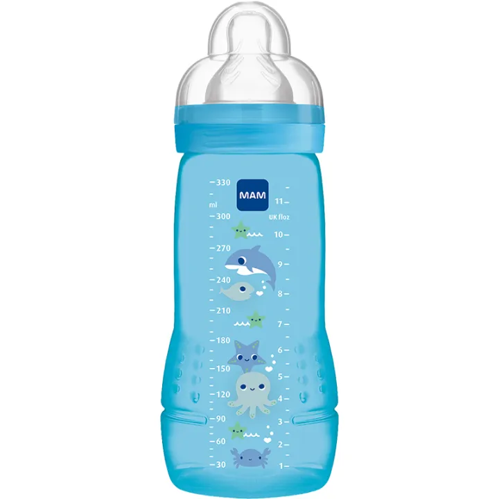 Mam Easy Active Biberón 2ª Edad Azul 330 ml*