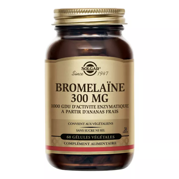 Bromelina Solgar 300 mg 60 cápsulas vegetales