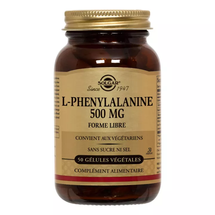 Solgar L-Phénylalanine 500 mg 50 Gélules Végétales