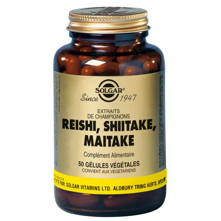 Solgar Reishi, Shiitake, Maitake 50 capsule vegetali