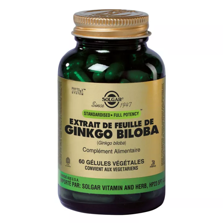 Solgar Ginkgo Biloba Leaf Extract 60 Capsule vegetali