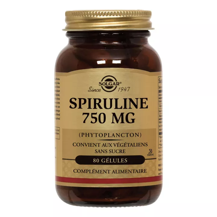 Solgar Spiruline Hawaï 750 mg 80 Gélules