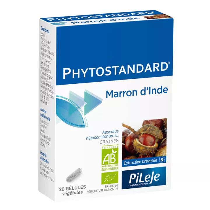 Phytostandard Castaño de Indias bio 20 cápsulas Pileje 