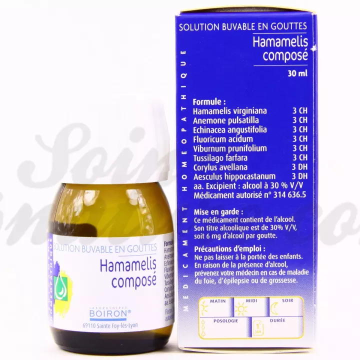 Hamamelis Composé Boiron Gotas homeopáticas 30 ml