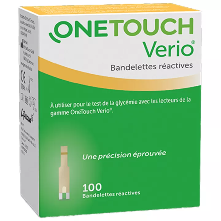 ONE TOUCH VERIO surveillance glycémie 100 BANDELETTES