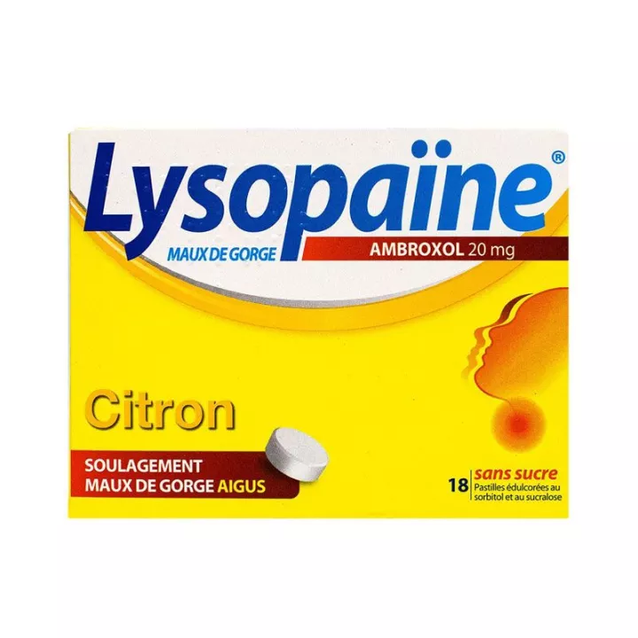 Achetez LYSOPAINE Citron pastilles anesthésiantes sans sucre