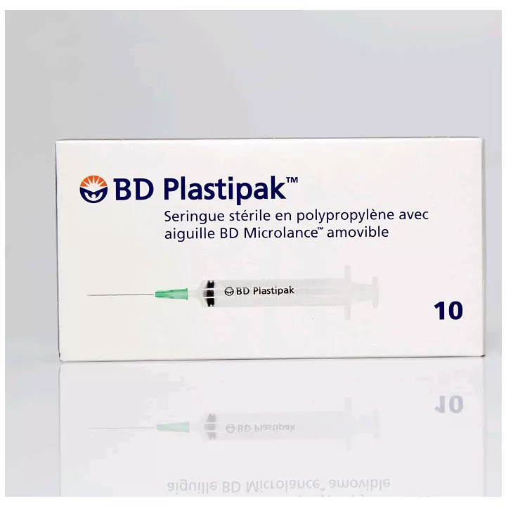 BD Plastipak 10 Jeringas Estériles 45/100 G26 3/8 1ml