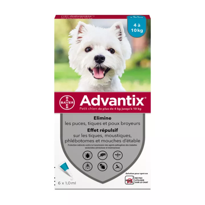 Advantix ongediertebestrijdingspipetten voor kleine honden