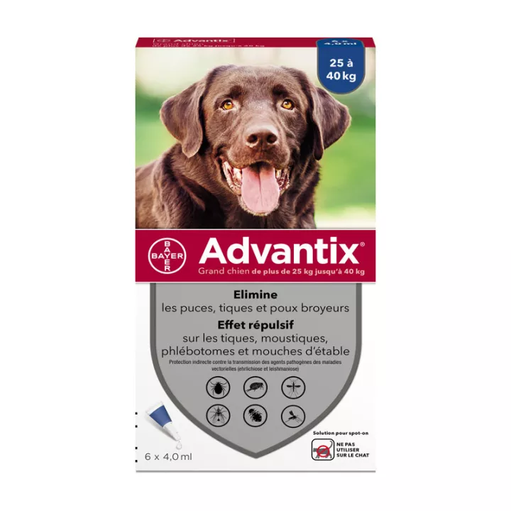 Advantix Grand Chien de plus de 25 kg Pipettes