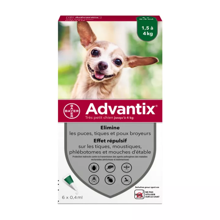 Pipetas antipulgas para perros muy pequeñas Advantix