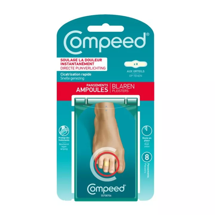 Compeed HCS Toe Plasters Box of 8