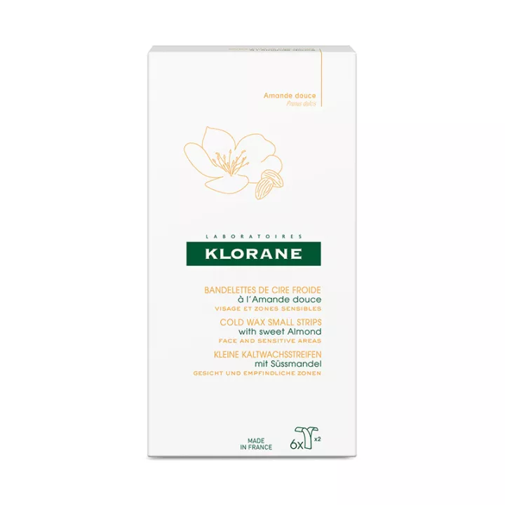 KLORANE Cold facial wax with Sweet Almond 6 strips