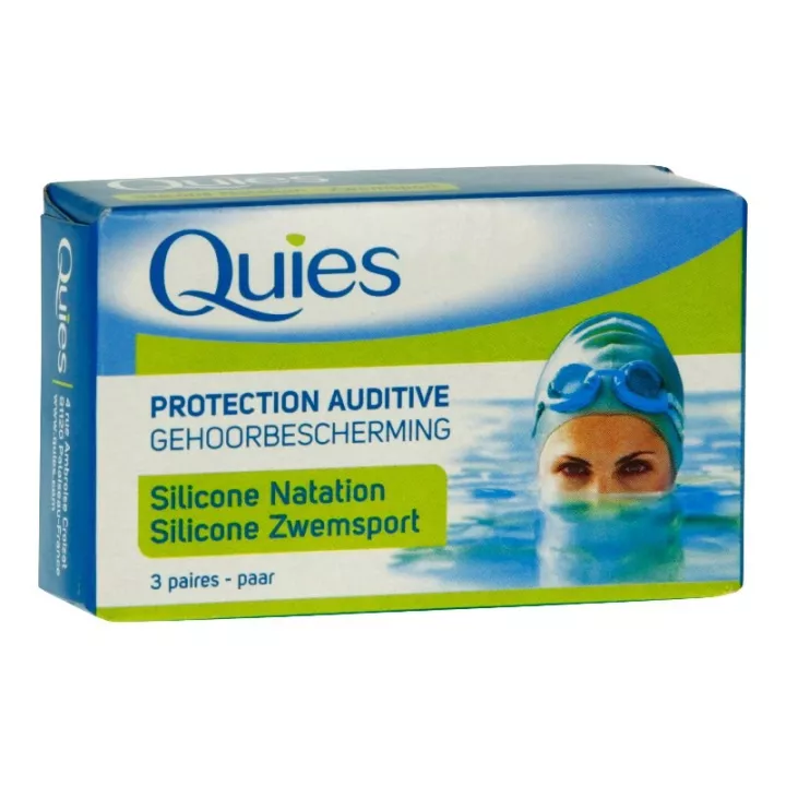 QUIES HEARING PROTECTION SILICONE SWIM ADULT 3 PAIRS