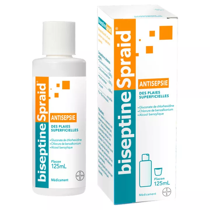 BISEPTINESPRAID SOLUTION POUR APPLICATION CUTANE 125ML