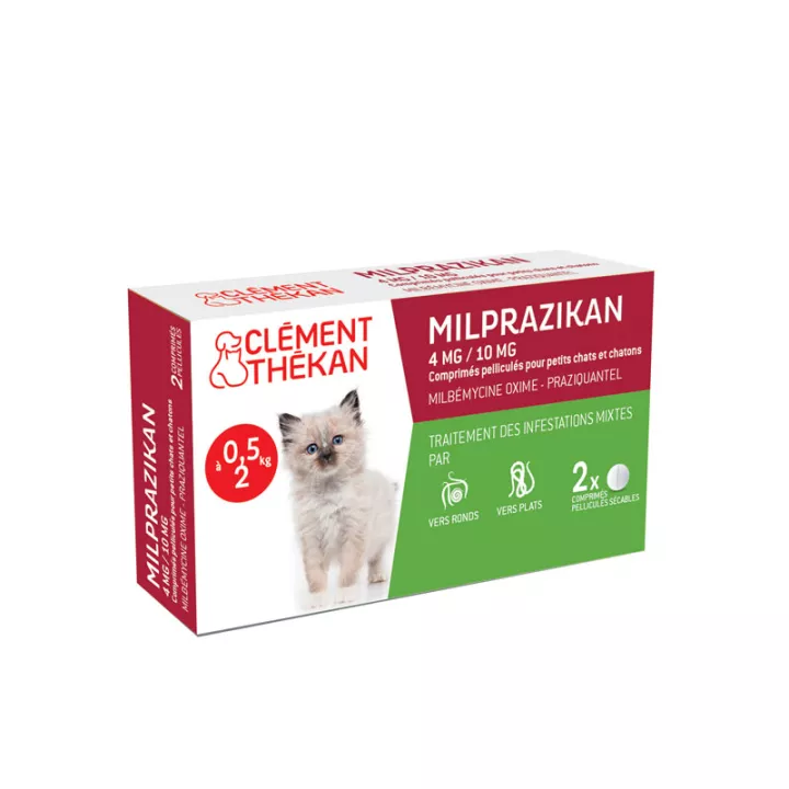 Milprazikan for kittens and small cats 2 tablets Clément Thékan